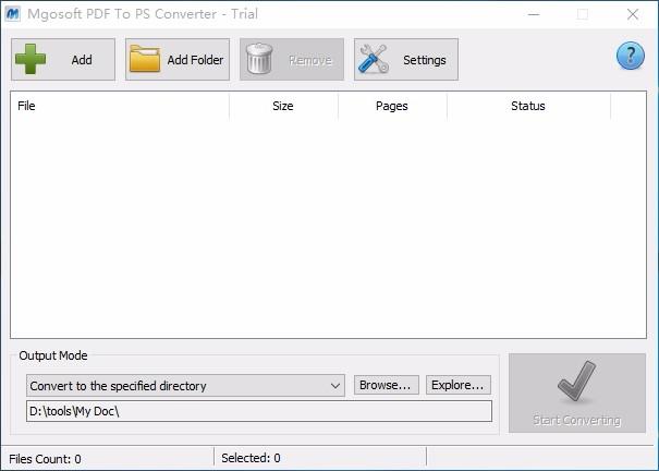 Mgosoft PDF To PS Converter下载,PDF转PS转换器